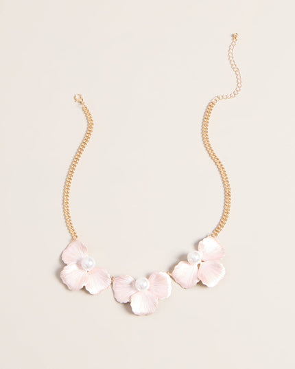 Pretty In Petals Flower Statement Necklace