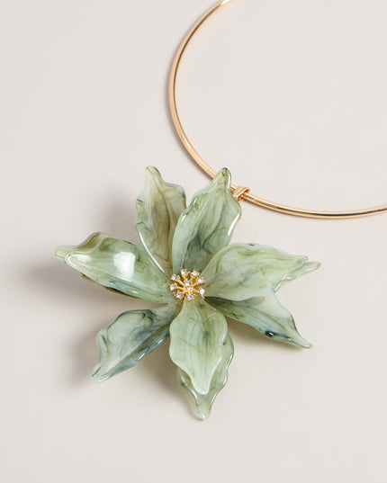Blooming Beauty Resin Flower Collar Necklace
