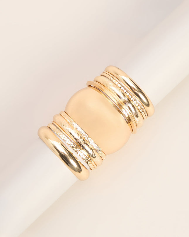 Polished Stack Bangle Bracelet Ten-Pack