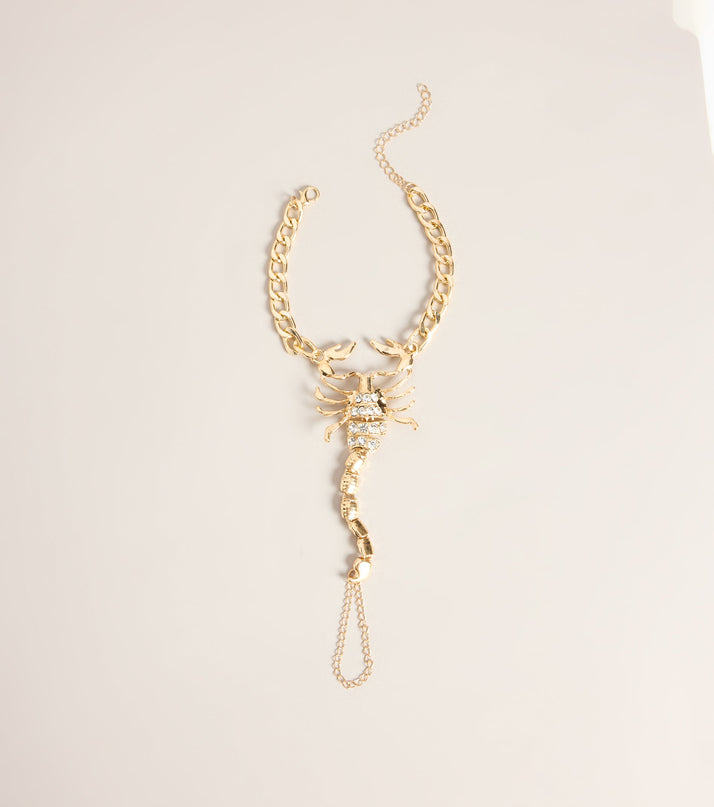Sting Theory Rhinestone Scorpion Anklet