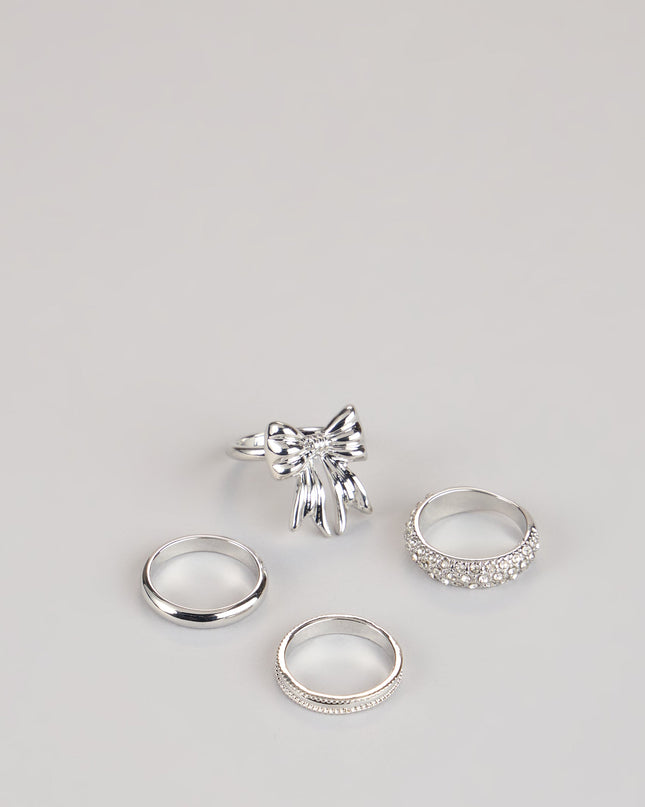 Tied To Shine Four-Piece Ring Set