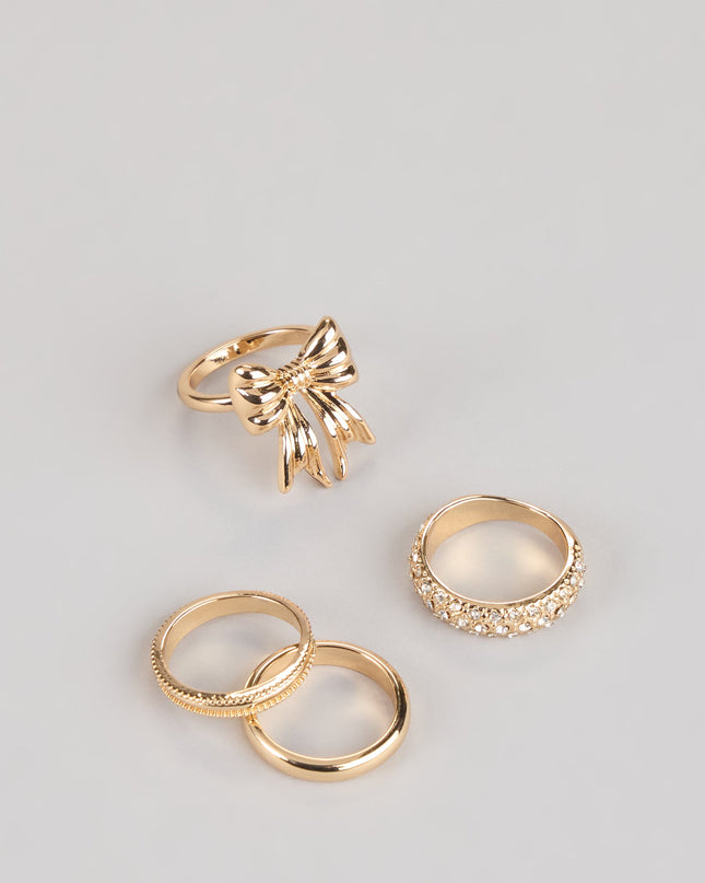 Tied To Shine Four-Piece Ring Set