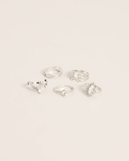 Mix And Match Five-Piece Ring Set