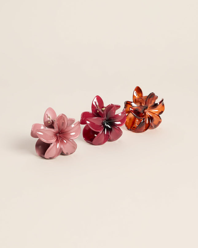 Vacation Pending Three Pack Hibiscus Hair Clips