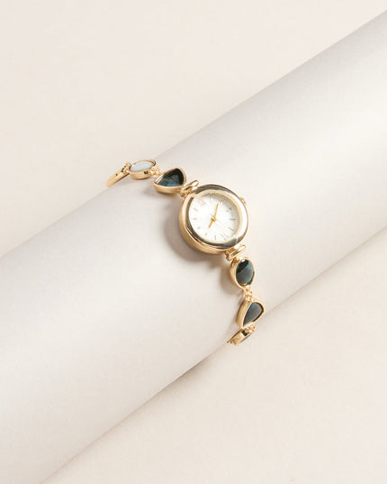 Time Well Spent Gemstone Bracelet Watch