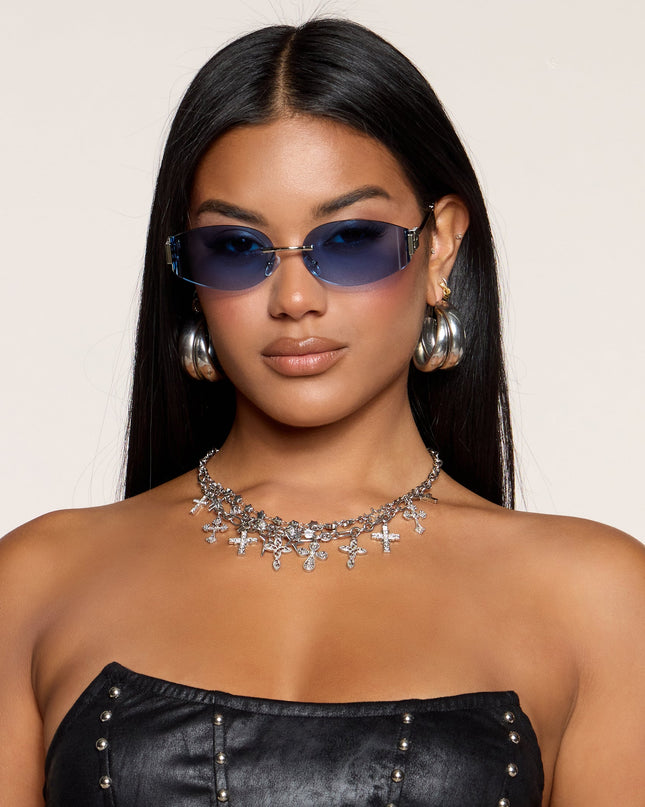 Sleek Attitude Oval Sunglasses