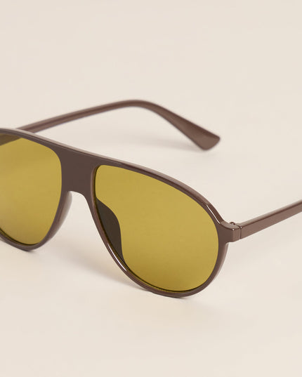 Plans In Motion Oversized Aviator Sunglasses