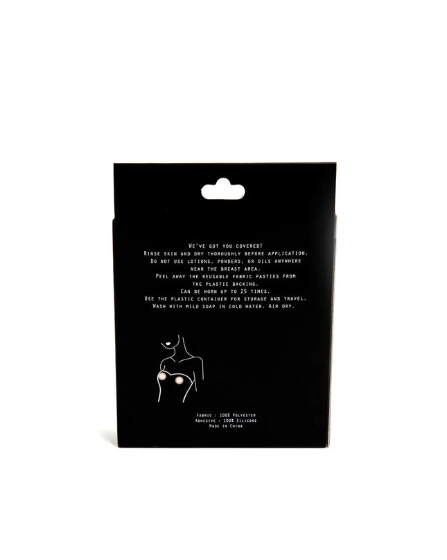 The Reusable Nipple Covers in natural brings sleek style to any graduation outfit, from cap and gown to after-party.