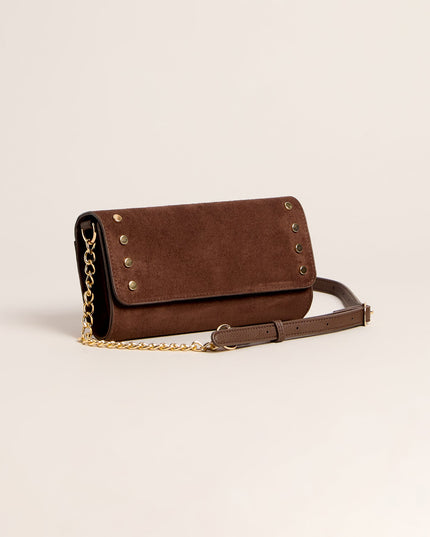 City Stud Suede Studded Crossbody Bag
