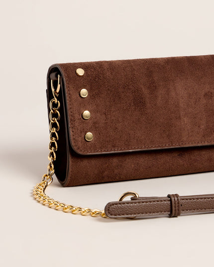 City Stud Suede Studded Crossbody Bag