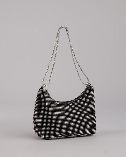 Glamour Girlie Rhinestone Mesh Shoulder Bag