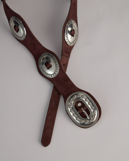 Western Cool Concho Faux Leather Belt