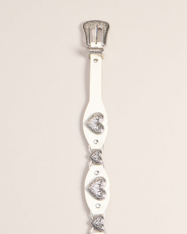 Wild Hearts Faux Leather Belt
