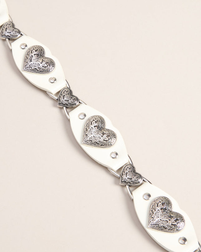 Wild Hearts Faux Leather Belt