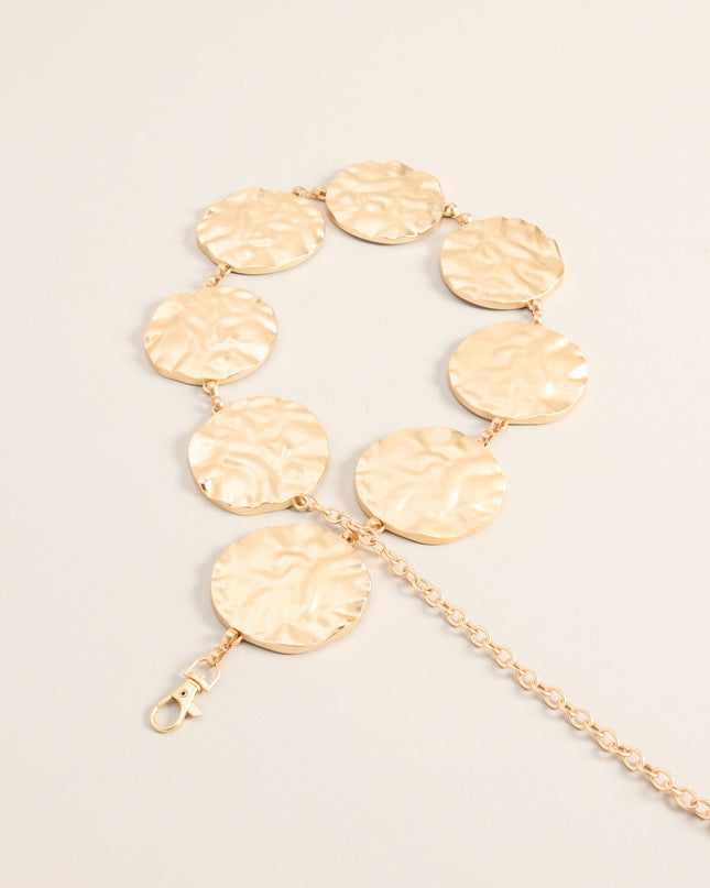 Sculpted Shine Disc Chain Belt
