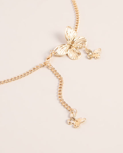 Flutter Detail Butterfly Chain Belt