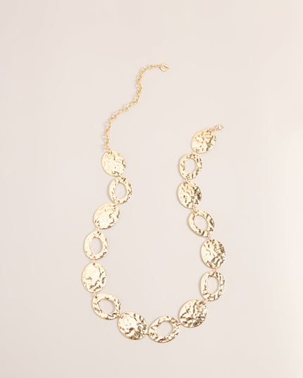 Chic Hammered Concho Chain Belt