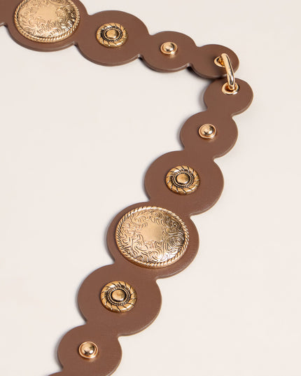 Western Remix Concho Medallion Tie Belt