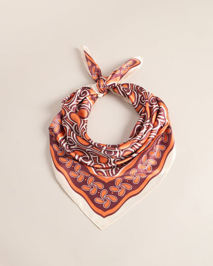 Styled Right Satin Print Scarf