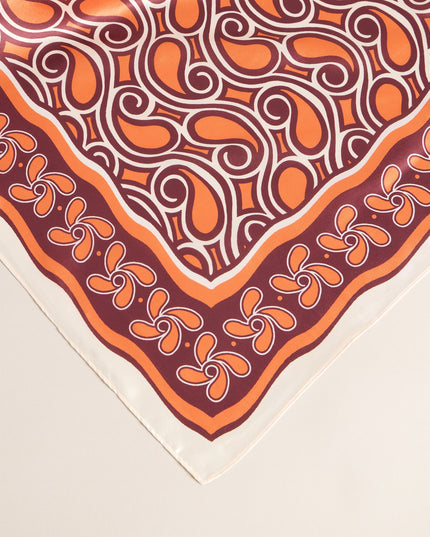 Styled Right Satin Print Scarf
