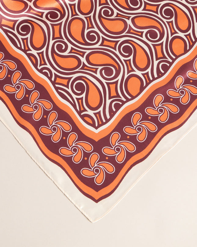 Styled Right Satin Print Scarf