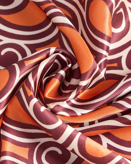 Styled Right Satin Print Scarf