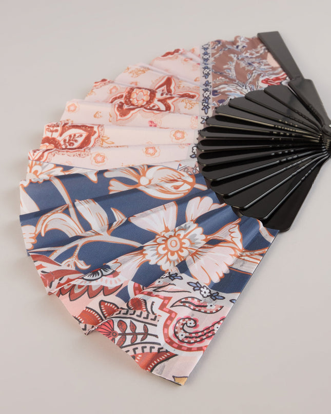 Spring Muse Boho Print Folding Fan