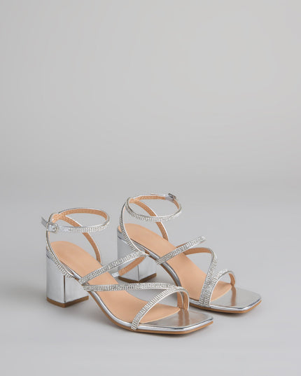 Made You Sparkle Rhinestone Block Heels
