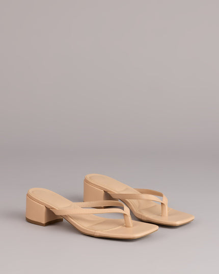 Easy Chic Thong Block Heels