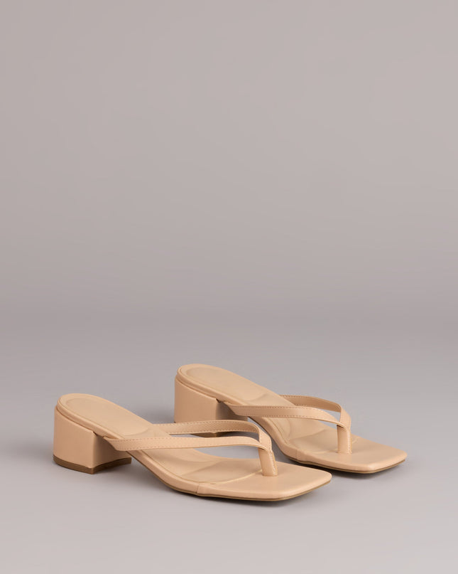 Easy Chic Thong Block Heels