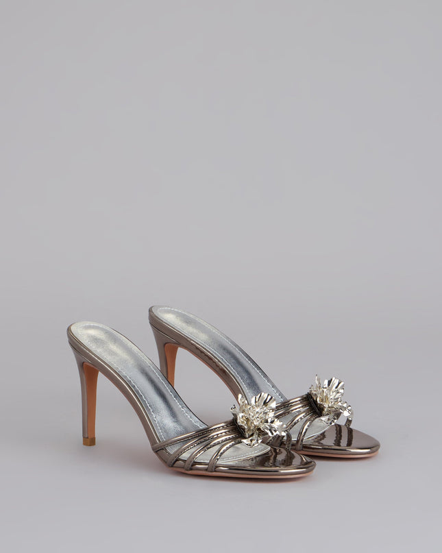 Dressed Up Glow Floral Mule Heels