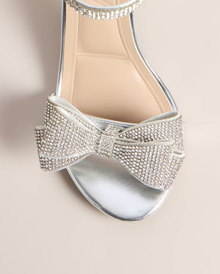Pretty In Sparkle Rhinestone Bow Heels