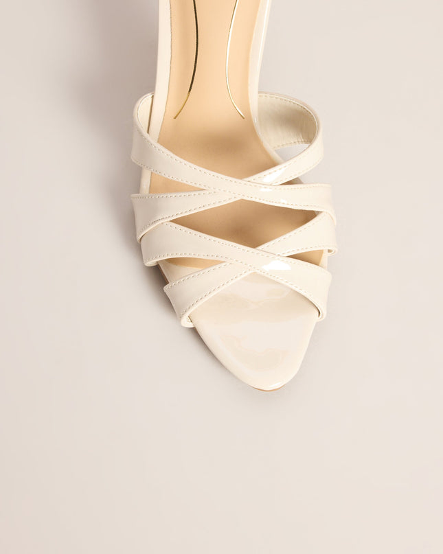 Glossed Over Strappy Patent Mules