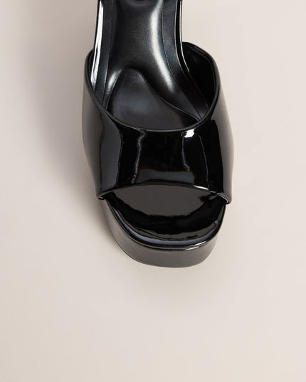 Gloss Boss Patent Platform Block Heels