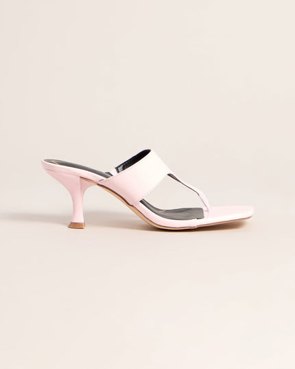Sleek Step Patent Thong Kitten Heels